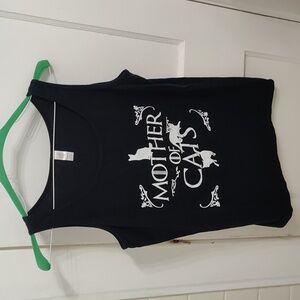 Mother of cats tank top.  play on game of thrones theme